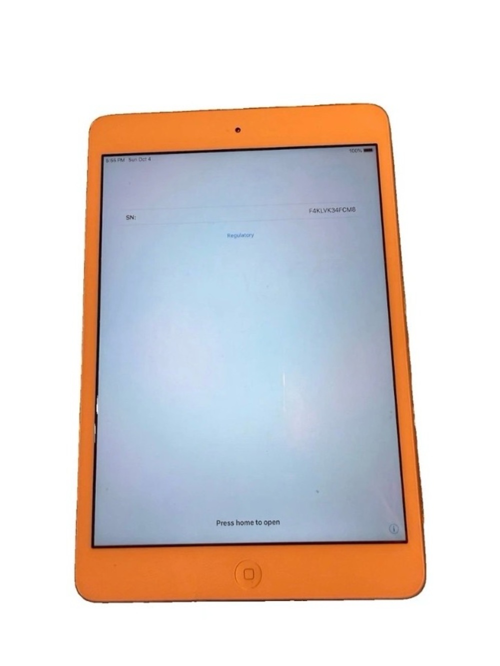 Apple iPad Mini 4 128GB Gold Wi-Fi MK9Q2LL/A Excellent Wiped Condition